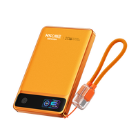 Cargador Inalámbrico Magnético de 5000mAh 10000mAh, Carga Rápida Dual de 15W 22.5W, N54 Fuerte Sujeción, Control de Temperatura de Pantalla TFT, Ultrafino