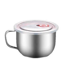 Stainless Steel Instant Noodle Cup With Lid <b>Large</b> Capacity Multi-purpose Fast Food Bowl For Student Use - Product Image 2