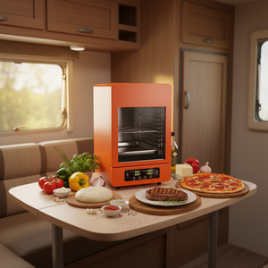 Horno Portátil de Doble Zona JingXin 800c Todo en Uno para Exteriores, Pizza, Carne, Pollo, para Camping, Cocción de Doble Zona con Precisión - Product Image 1