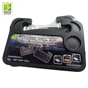 kecil steering wheel ponsel Suppliers-ABS Portabel Aksesori Interior Mobil Hitam, Meja Baki Setir Meja Lipat Mobil
