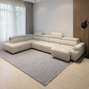 Canapés de salon en forme de L, mécanisme d'appui-tête de haute qualité de luxe, ensemble de meubles <span class=keywords><strong>canapé</strong></span>-lit inclinable électrique sectionnel - Product Image 1