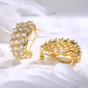 Parures de Bijoux Style Populaire de Dubaï pour Femme avec Bagues, Boucles d'Oreilles et Colliers en Plaqué Or 18k et Zircon Cubique Brillant Façon Diamant - Product Image 6