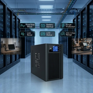 Onduleur de ligne 3KVA <span class=keywords><strong>2400W</strong></span> à onde sinusoïdale pure avec AVR et écran LCD, large plage de tension d'entrée 145-275Vac pour serveurs et équipements réseau - Product Image 6