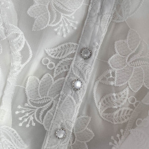 Abiti Estivi Vintage Eleganti da Donna con Colletto, Monopetto, Ricamo in Pizzo Bianco, Linea ad A, Moda Femminile - Product Image 6