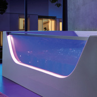 Baignoire Spa Moderne en Acrylique avec Design Écologique, Système de Température Constante, Cascade de Bulles, Massage et Auto-Nettoyage