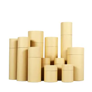 Eco-friendly kraft round carton cardboard boxes paper tube in stock hot selling tea gift packaging box