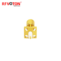 Directamente de fábrica SMB hembra Jack 4 agujeros PCB brida panel RF conector coaxial conectores (RF) en stock