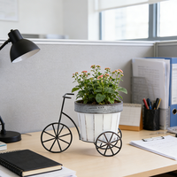 Jardinière Vélo Industrielle Vintage Faite à la Main en Fer, Pot de Fleurs Créatif Écologique et Durable pour Jardin, Balcon, Mariage, Bureau