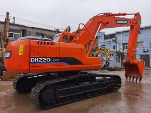 Excavatrice Doosan DH220 d'occasion à vendre, système hydraulique compact d'origine, machine prête à travailler, moteur incliné, boîte de vitesses - Product Image 2