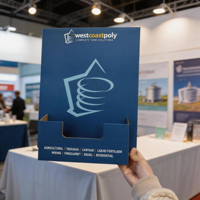Présentoir de comptoir en carton imprimé sur mesure pour brochures, support de prospectus en papier pour salon professionnel, porte-flyers de bureau pour magasin de détail