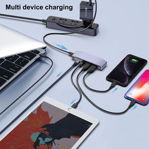 WFYEAR 15 in 1 허브 USB-A 출력 최대 27W HD RJ45 USB-C 데이터 다중 기기용 USB 3.0 도킹 스테이션 USB 타입 C 허브 어댑터 - Product Image 4