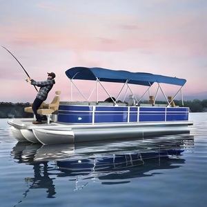 Kinocean Offre Spéciale 26FT Aluminium Triple Ponton <span class=keywords><strong>Bateau</strong></span> <span class=keywords><strong>de</strong></span> pêche avec moteur hors-bord pour les activités <span class=keywords><strong>de</strong></span> croisière <span class=keywords><strong>en</strong></span> famille - Product Image 3