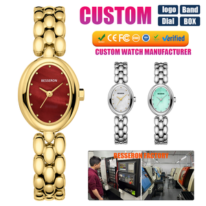 Orologio da <span class=keywords><strong>Donna</strong></span> Elegante con Logo Personalizzato, in Acciaio Inossidabile, Minimalista e di Lusso, Forma Ovale, Orologio al Quarzo, Produttore OEM, Fornitore di Orologi - Product Image 1