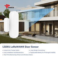 Alarme antivol intelligente sans fil LoRaWAN pour porte et fenêtre, mini moniteurs de sécurité, capteur de porte magnétique LoRa avec télécommande