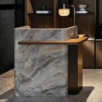 Comptoir de caisse pour salon de beauté, comptoir de bar pour magasin de vêtements, bureau de réception de salon à vendre en gros