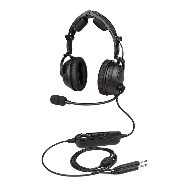 Professional ANR for Bluetooth Aviation Headset for Pilots Foldable with 3.5mm Interface for Flight School General Aircraft Use