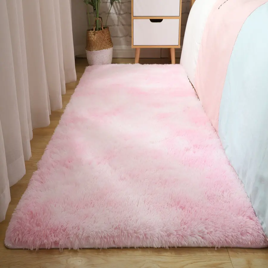 Super Soft Shaggy Carpet Rug For Girls Room Fluffy Bedroom Rugs Floor Carpets Shaggy Playing Mat Nursery Home Decor
