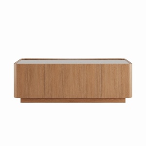Table basse convertible avec plateau en verre de 46,8 pouces, style mid-century, tiroirs cachés, en MDF noyer naturel, meuble rectangulaire moderne pour salon - Product Image 6