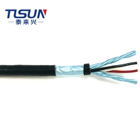 Fil électrique canelé en PVC, + 22 awgx2c, fil électrique américain, cuivre torsadé