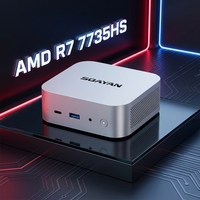 Mini PC AMD Ryzen 7 7735HS Más Vendido, LPDDR5, Computadora de Alto Rendimiento para Punto de Venta, Kiosco, Señalización Digital, Venta al Por Mayor