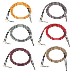 GAZ-CB31 instrumento <span class=keywords><strong>Jack</strong></span> ángulo recto 6,35mm Mono <span class=keywords><strong>Cable</strong></span> chapado en oro de macho a macho <span class=keywords><strong>Cable</strong></span> para <span class=keywords><strong>guitarra</strong></span> electrónica bajo teclado - Product Image 4