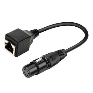 Conector hembra <span class=keywords><strong>de</strong></span> <span class=keywords><strong>Internet</strong></span> XLR a RJ45 <span class=keywords><strong>de</strong></span> 5 pines personalizado con <span class=keywords><strong>cable</strong></span> <span class=keywords><strong>de</strong></span> montaje en panel - Product Image 1