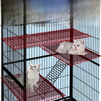 Villa pour chats, cage à chats à trois niveaux, enclos pour chats, cage pour chiens, cage pour animaux de compagnie