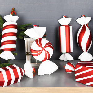 32cm rojo blanco Navidad caramelo colgante para escenario Bar boda decoraciones festivas árbol de Navidad ornamento al por mayor de fábrica - Product Image 4