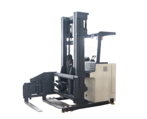 Chariot élévateur à trois voies Weliftrich pour allées très étroites, 1,5 tonne 48V, chariot élévateur électrique pour entrepôt à forte densité - Product Image 1