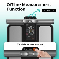 Balance connectée intelligente à 8 électrodes, impédancemètre électronique numérique pour la composition corporelle (poids, graisse, eau, masse musculaire, IMC)