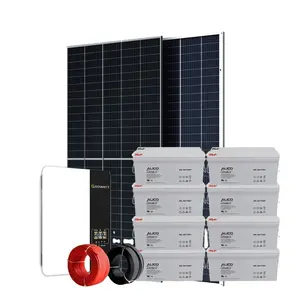 Sistem Generator tenaga surya 3000W 5000 W, KIT Panel surya fotovoltaik sistem kekuatan matahari Off Grid portabel 5000 watt MPPT