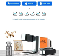 YHS Graveur Laser à Diode DIY Pliable Haute Vitesse 5W, Imprimante Laser de Bureau Mini Portable pour Bois