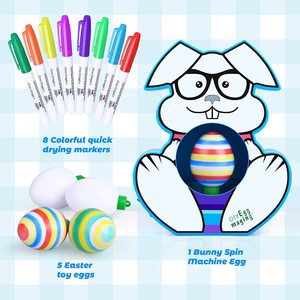 Œufs <span class=keywords><strong>de</strong></span> pâques pour enfants, Kit d'ornement, teinture, peinture, rotation, Machine artistique, papier <span class=keywords><strong>en</strong></span> plastique - Product Image 2