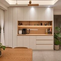 Ensemble d'armoires modernes en bois massif éco-responsable pour toute la maison, idéal pour hôtels, garde-robe durable, rangement de cuisine et d'entrée, garantie 5 ans, Fujian