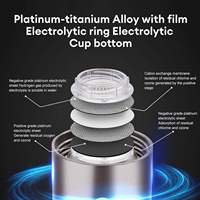 Générateur d'eau hydrogénée rechargeable par USB, ioniseur portable, bouteille de 420 ml, utilisation domestique, bureau