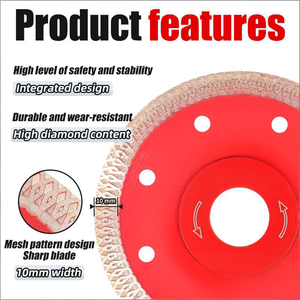 Disco de Sierra de Diamante de Alta Calidad de 125 mm, Disco de Sierra Circular de Diamante Turbo para Cortar Azulejos, Cerámica, Mármol y Granito - Product Image 3