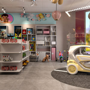 Conception d'intérieur de magasin de jouets LUX sur mesure, décoration de boutique pour enfants, solutions d'aménagement de magasin de jouets colorés pour enfants - Product Image 4