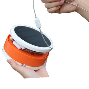 Luz LED colgante para tienda de campaña ABS, linterna de cadena recargable solar y USB clasificada IP65 con brillo ajustable RGB, LED, luz de tienda de campaña - Product Image 2