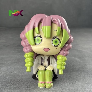 Figurines de collection Demon Slayer : Kanroji <span class=keywords><strong>Mitsuri</strong></span> et Shinazugawa Sanemi, version Q, postures assises, Piliers du Vent et Piliers de l'Amour - Product Image 1