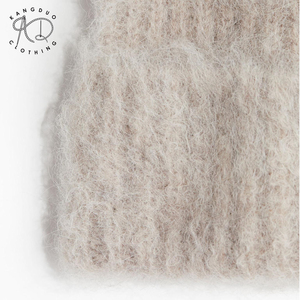 KD produttore di maglieria con Logo personalizzabile da viaggio soffice costine sfocate in maglia di <span class=keywords><strong>Alpaca</strong></span> - Product Image 4