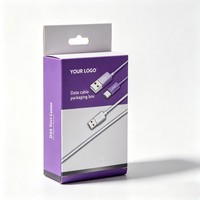 Boîte en papier pour câbles en gros, boîte d'emballage pour câbles de données USB, boîte en papier pour électronique grand public avec logo personnalisé