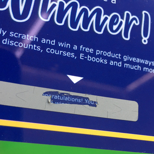 Özel tasarım baskı plastik arama kartı çizik kart PIN numarası gümüş çizik piyango kartları kazanan için - Product Image 3