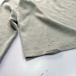 Fashion High Quality Blank <b>Waffle</b> Knit Long Sleeve <b>Shirts</b> Custom Casual Wear Gray Oversize Knit <b>Waffle</b> Long Sleeve t <b>Shirt</b> - Product Image 2