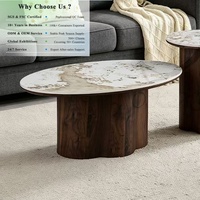 Mesa de Centro de Cerámica en Oferta, Versátil, Ahorra Espacio, Decoración Moderna y Minimalista para Oficinas, con Superficie de MDF