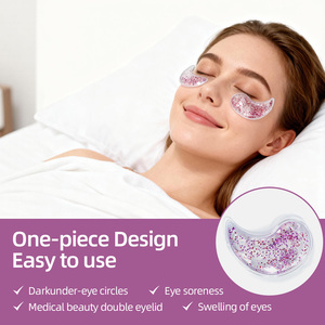 Kompres Dingin Panas yang Dapat Digunakan Kembali 7.5*4.2 Pereda Mata Bengkak Lingkaran Hitam Patch Pendingin yang Menenangkan Gel Glitter Paket Es Mata - Product Image 4