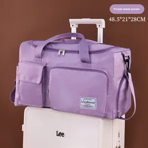 Lightweight Cotton Travel <b>Suitcase</b> Multi-layer Storage Shoulder <b>Strap</b> Fitness Business Trip Tourism - Product Image 5