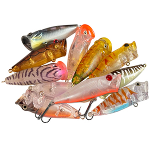 Big Mouth Mini Top Water Popper 3D Fish Eyes Strong Treble Hook Hard Plastic Fishing Lure Bait Accessories - Product Image 1