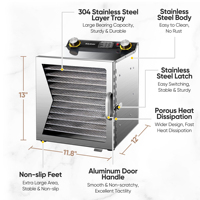 Wallepac Automatische Kleine Huishoudelijke Gebruik Fruit Droger Industriële Voedsel Fruit Groenten Roestvrij Staal Mini Dehydrator Machine