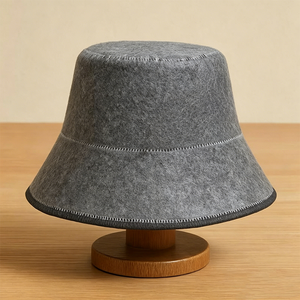 Gorro de Sauna de Fieltro de Lana Ecológico, Suave y Ajustable, con Logotipo Bordado Personalizado, de Lujo, para Uso en Duchas de Hotel - Product Image 4