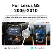 BaoShang 12.8 pouces écran Vertical Android autoradio pour Lexus GS 2005-2010 GPS Navigation Carplay tableau de bord monté lecteur DVD